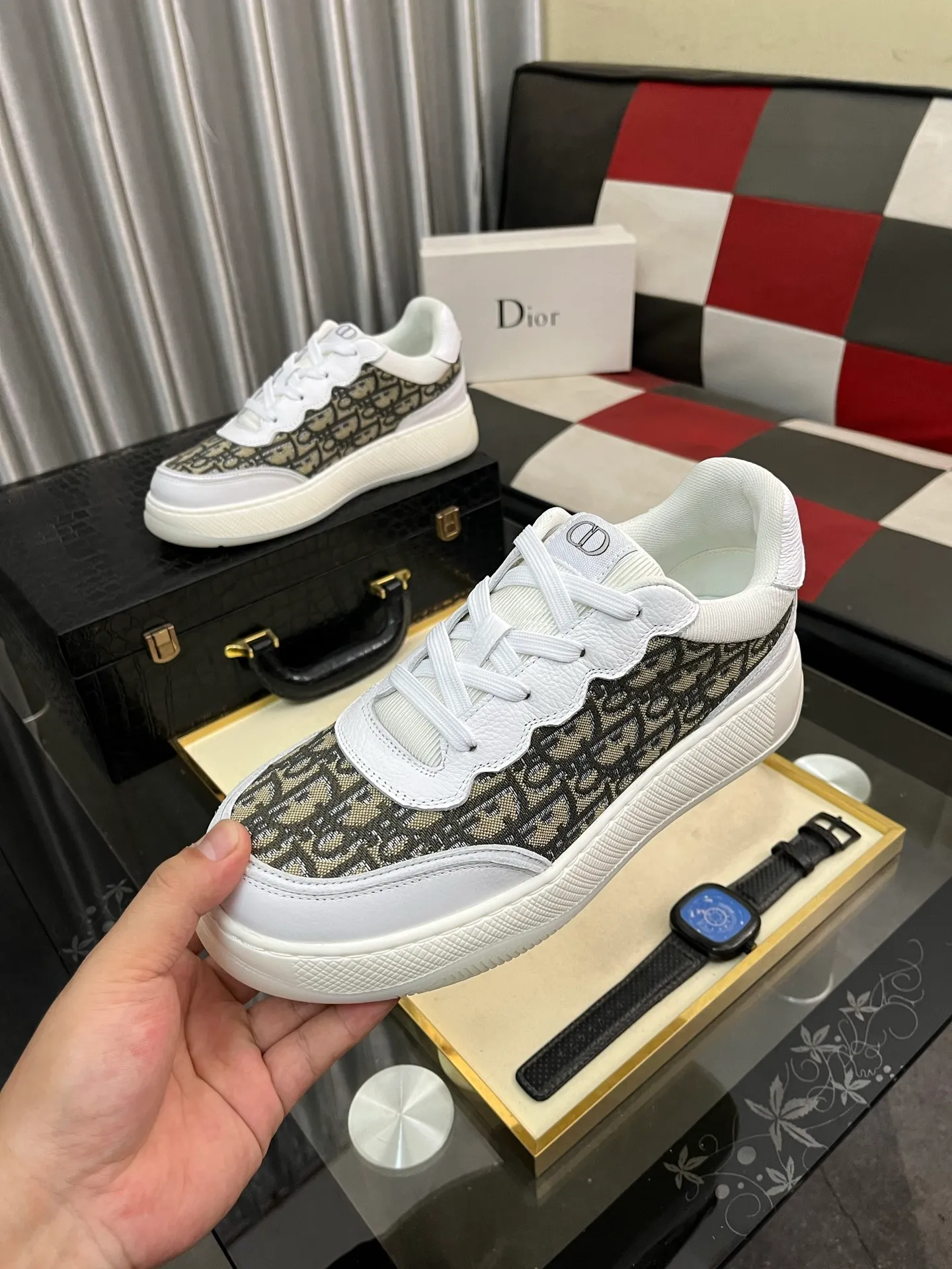 Men's Men's Shoes 💰440⌚️⌚️《DIOR*》The latest and most popular casual shoes, top brand [seduce] luxury~purchasing agent, top~quality. [Strong] The upper is made of imported breathable cowhide with material ➕ breathable sheepskin feet (•) and fine workmanship. Original stylish and stylish soft rubber wear-resistant outsole, light and comfortable on the foot, size: 38-444️⃣colors available